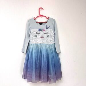 Zunie Blue Sequin Mermaid Girls Dress Size 6X